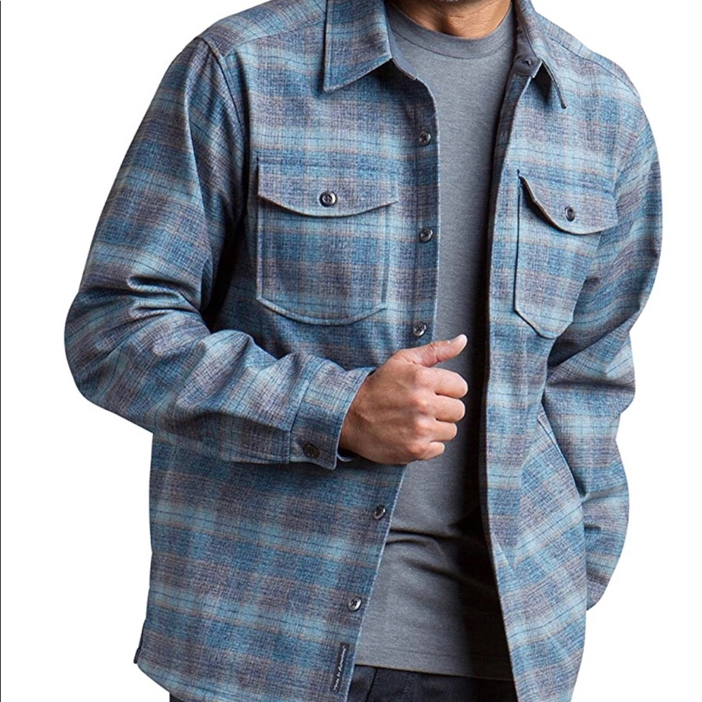Exofficio Men’s Long Sleeve Heavy Blue Shi…